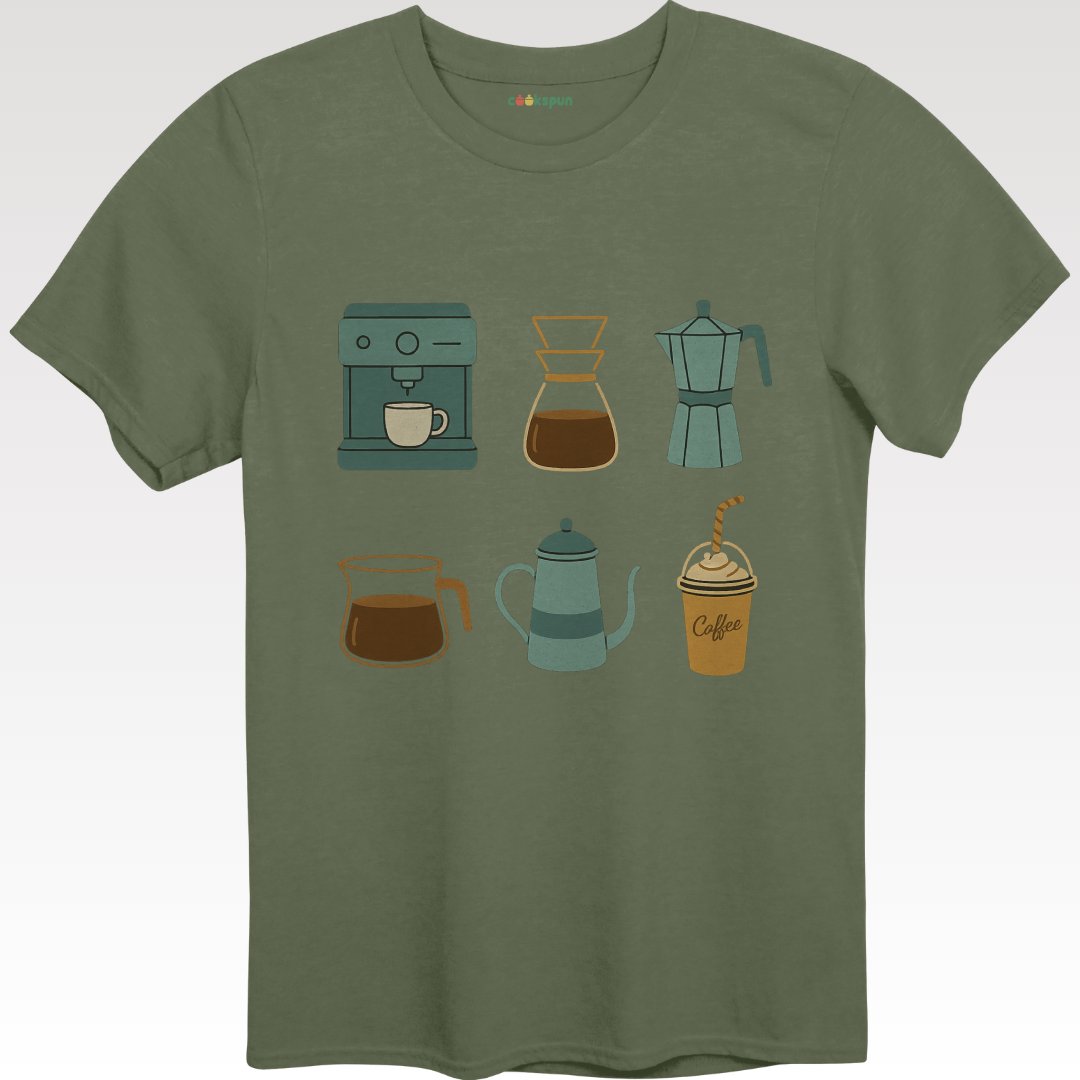 Coffee Makers and Beverages Green Shirt product type
