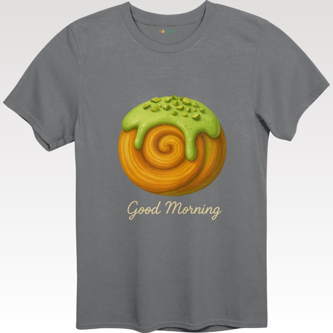 Good Morning Pastry Graphic Grey T-Shirt product