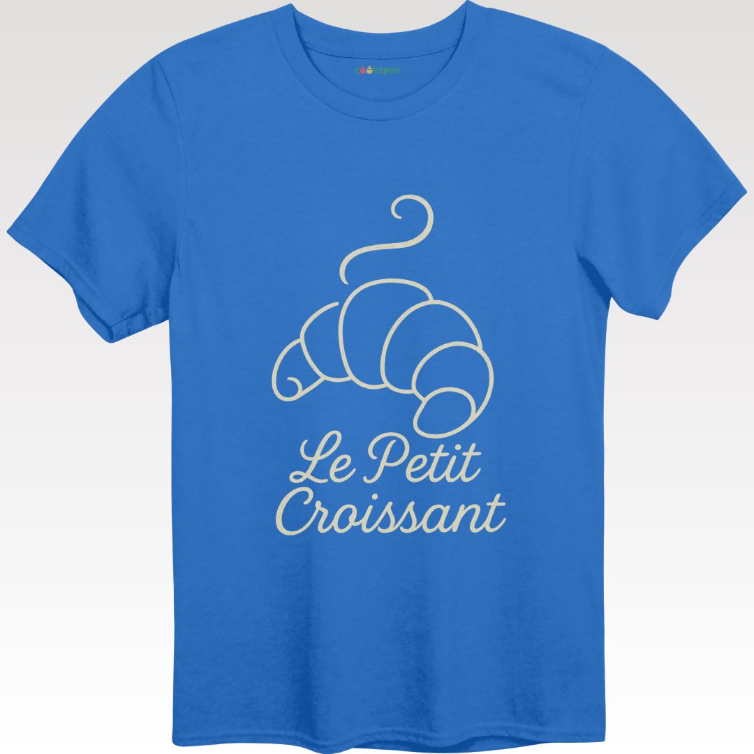 Le Petit Croissant Design Graphic Blue T-shirt product
