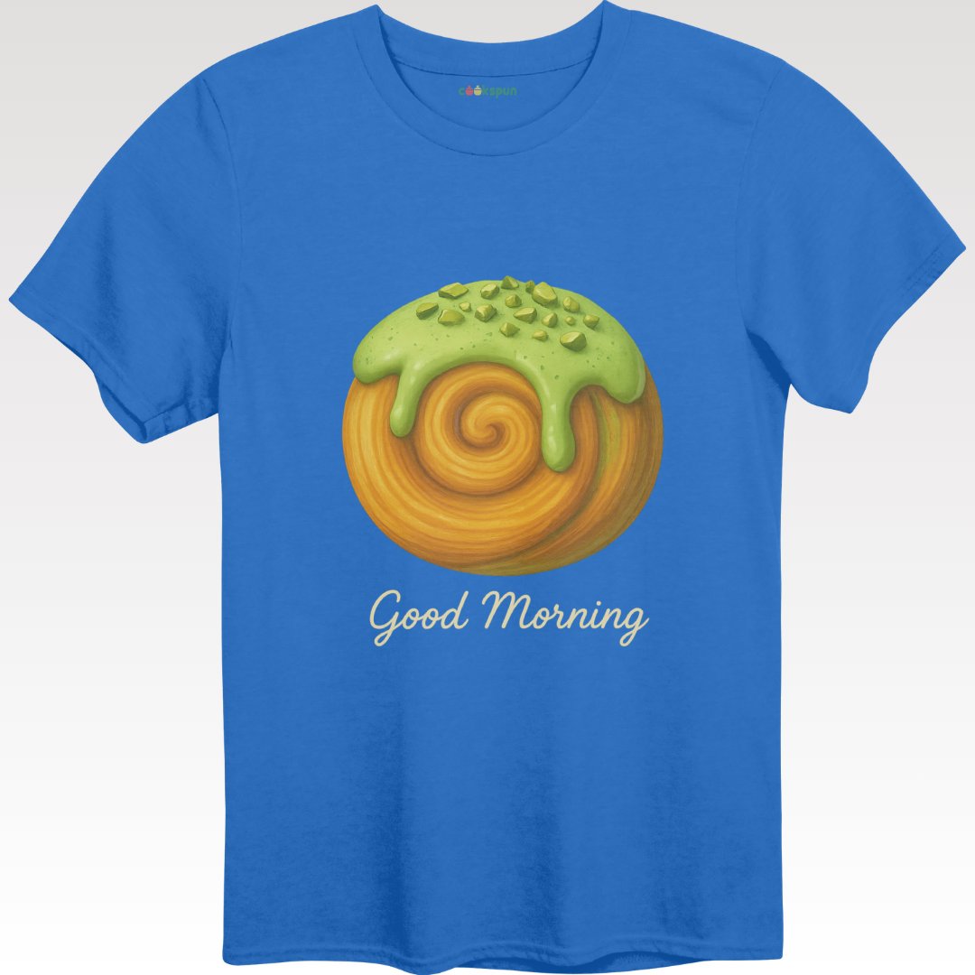 Good Morning Text and Design Blue Graphic product type
